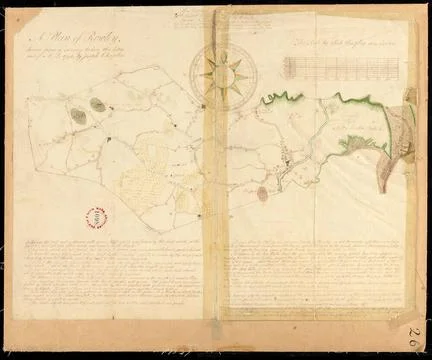 RECORD DATE NOT STATED Plan of Rowley surveyed by Joseph Chapin, dated Dec... Stock Photos