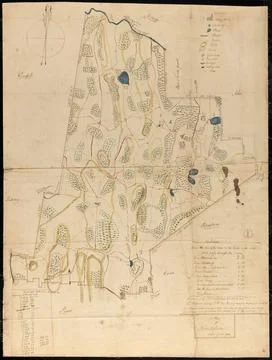 RECORD DATE NOT STATED Plan of New Salem, surveyor s name not given, dated... 스톡 사진