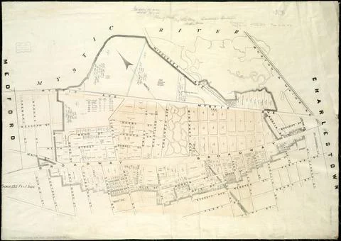 RECORD DATE NOT STATED Plan of real estate in Charlestown, showing park la... Photos