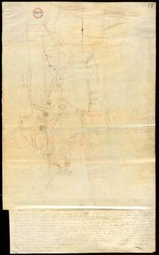 RECORD DATE NOT STATED Plan of Oxford made by Ebenezer Waters, dated Novem... Stock Photos