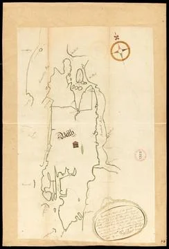 RECORD DATE NOT STATED Plan of Bath, Me, made by Dummer Sewall, dated Marc... Foto stock