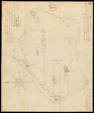 RECORD DATE NOT STATED Plan of Marlborough, made by Andrew Peters, dated N... Stock Photos