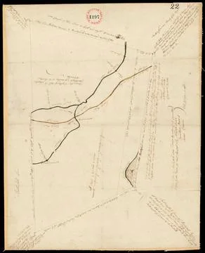 RECORD DATE NOT STATED Plan of Buckfield surveyed by Thomas Joselyn, dated... Stock Photos