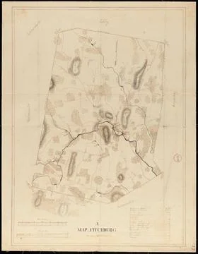 RECORD DATE NOT STATED Plan of Fitchburg, surveyor s name not given, dated... Stock Photos