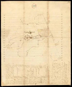 RECORD DATE NOT STATED Plan of Abington, made by Daniel Shaw, dated 1795. ... Stock Photos