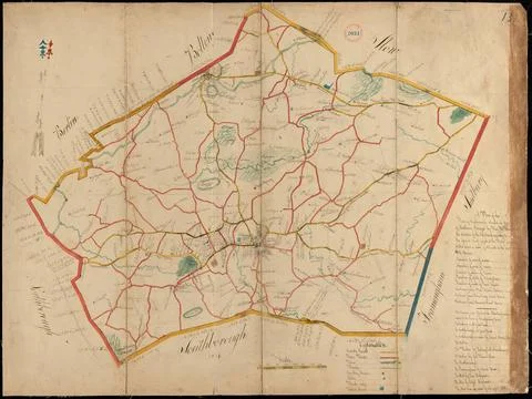RECORD DATE NOT STATED Plan of Marlborough made by William H. Wood, dated ... 스톡 사진