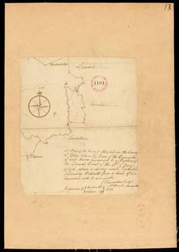 RECORD DATE NOT STATED Plan of Topsfield surveyed by Barnabas Dodge, dated... Stock Photos