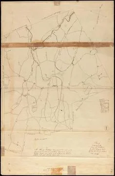 RECORD DATE NOT STATED Plan of Rutland made by John King, dated November 1... 스톡 사진
