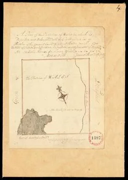 RECORD DATE NOT STATED Plan of Wales surveyed by James Shurtleff, dated 17... Stock Photos