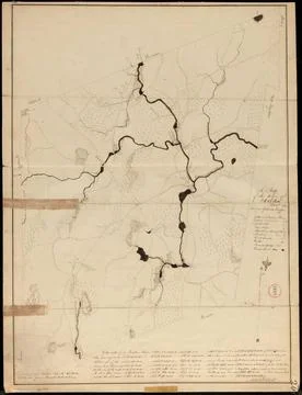 RECORD DATE NOT STATED Plan of Holden made by Charles Chaffin, dated Octob... 스톡 사진