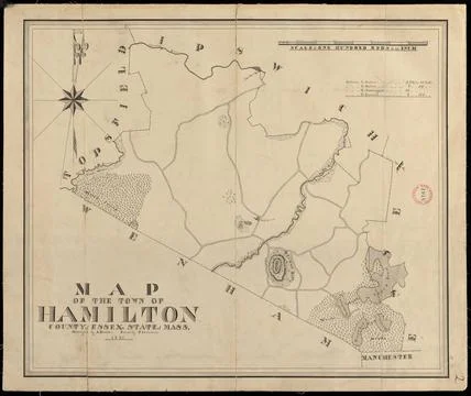 RECORD DATE NOT STATED Plan of Hamilton made by A. Brown, dated 1831 ,. Ma... Stock Photos