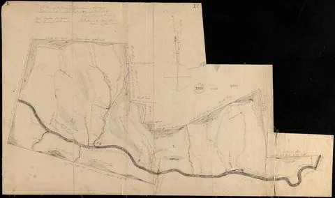 RECORD DATE NOT STATED Plan of Charlemont made by Levi Leonard, dated Sept... 스톡 사진