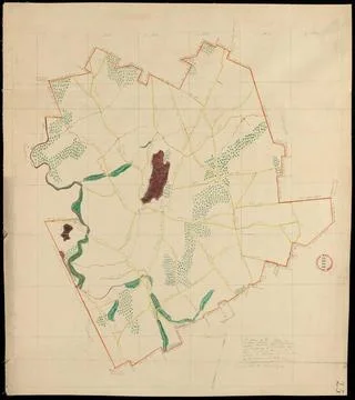 RECORD DATE NOT STATED Plan of Gardner made by William Young, dated 1831 ,... Stock Photos