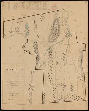 RECORD DATE NOT STATED Plan of Enfield made by E. S. Darling, dated August... Stock Photos