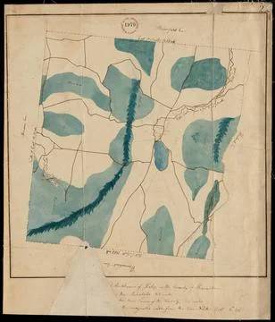 RECORD DATE NOT STATED Plan of Wales, surveyor s name not given, dated 183... Foto stock