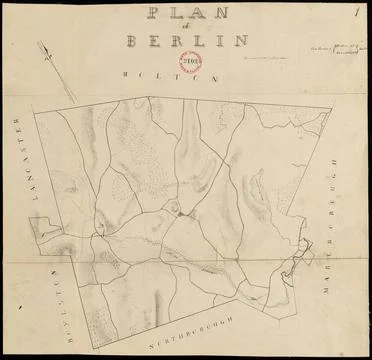 RECORD DATE NOT STATED Plan of Berlin made by Henry Wilder, dated June 183... Stock Photos