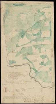 RECORD DATE NOT STATED Plan of Monroe, surveyor s name not given, dated 18... 스톡 사진