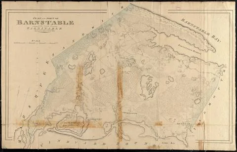 RECORD DATE NOT STATED Plan of Barnstable made by John G. Hales, dated 183... Stock Photos