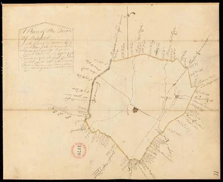 RECORD DATE NOT STATED Plan of Bedford, surveyor s name not given, dated 1... Stock Photos