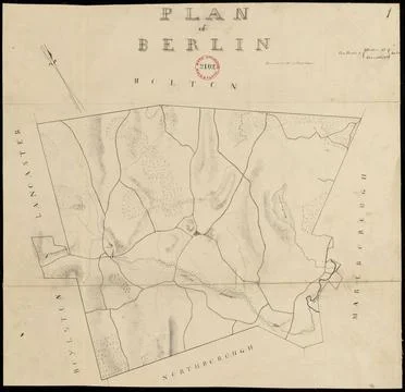 RECORD DATE NOT STATED Plan of Berlin made by Henry Wilder, dated June 183... Stock Photos