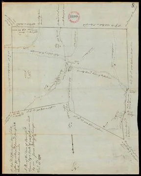 RECORD DATE NOT STATED Plan of Brimfield, made by Jonas Blodgett, dated De... 스톡 사진