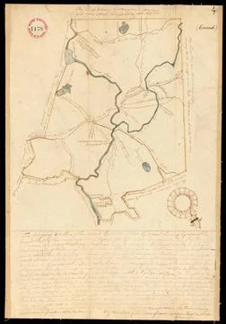 RECORD DATE NOT STATED Plan of Concord, made by Ephraim Wood, dated 1794-5... Stock Photos