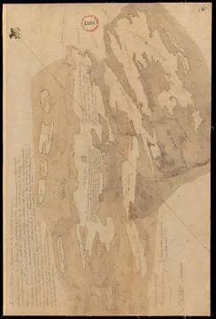 RECORD DATE NOT STATED Plan of Harpswell surveyed by Asa Lewis, dated May ... 스톡 사진