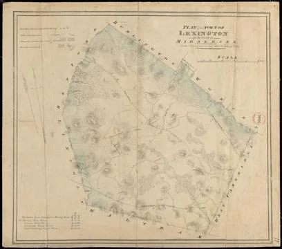RECORD DATE NOT STATED Plan of Lexington made by John G. Hales, dated Augu... Stock Photos