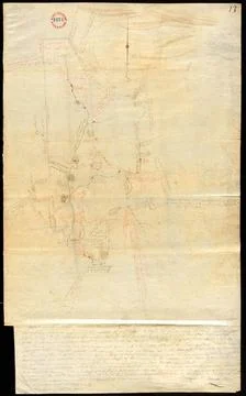 RECORD DATE NOT STATED Plan of Oxford made by Ebenezer Waters, dated Novem... Stock Photos