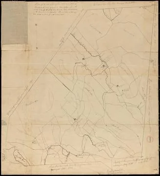 RECORD DATE NOT STATED Plan of Tyringham, surveyor s name not given, dated... Stock Photos