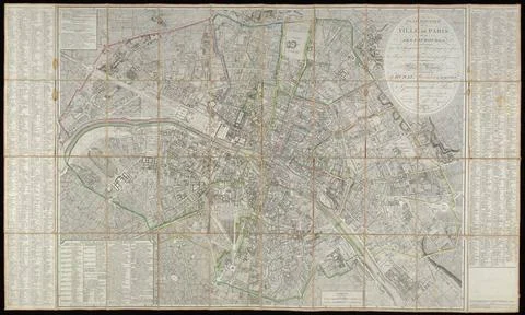 RECORD DATE NOT STATED  Plan routier de la ville de Paris et des ses faubo... 写真素材