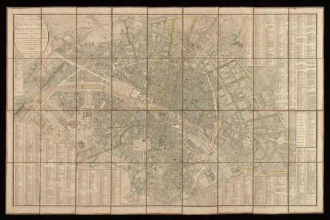 RECORD DATE NOT STATED  Plan routier de la ville de Paris, ou, Guide des Ã.. 写真素材