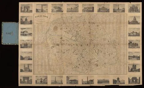 RECORD DATE NOT STATED  Plan de Paris, divisÃ en 12 arrondissements, indiq.. 写真素材