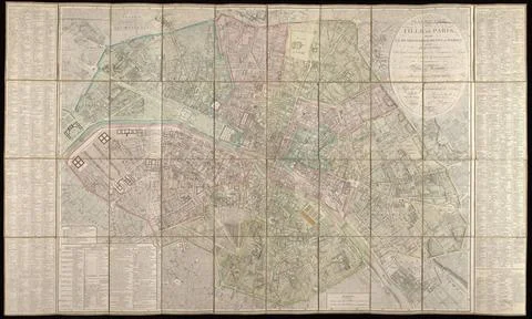 RECORD DATE NOT STATED  Plan routier de la ville de Paris, divisÃ en XII a.. Foto stock