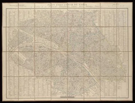 RECORD DATE NOT STATED  Plan indicateur de Paris, ou, Tableau de ses monum... Foto stock