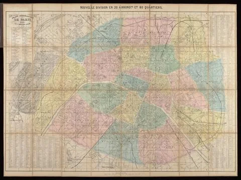 RECORD DATE NOT STATED  Plan itinÃ raire de Paris / dressÃ par Achin, betw. Stock Photos