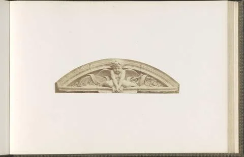 RECORD DATE NOT STATED  Plaster model for the pediment of two doors of the... Stock Photos
