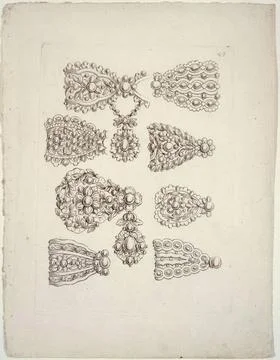 RECORD DATE NOT STATED  Plate 49: Elements of knots , Drawing by Pouget, 1... Stock Photos