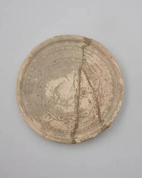 RECORD DATE NOT STATED  Plateau. White proto-chip; beige dough, green glaz... Stockfoto's