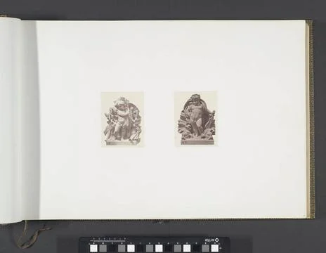 RECORD DATE NOT STATED  Plot models for sculptures on the Palais du Louvre... Fotos de archivo