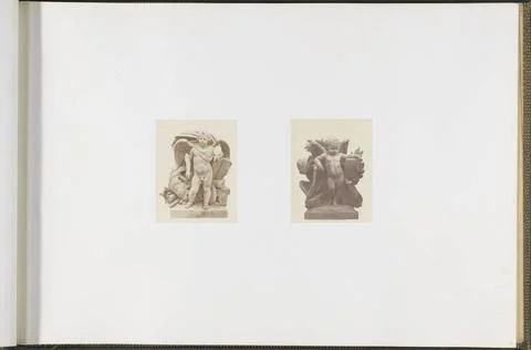 RECORD DATE NOT STATED  Plot models for sculptures on the Palais du Louvre... Fotos de archivo