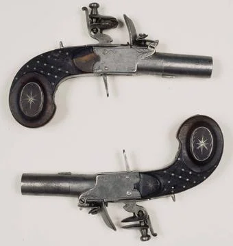 RECORD DATE NOT STATED  Pocket gun with flint lock, anonymous, c. 1775 - c... 스톡 사진