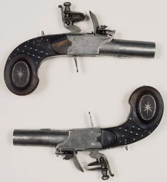 RECORD DATE NOT STATED  Pocket gun with flint lock, c. 1775 - c. 1825 flin... 스톡 사진