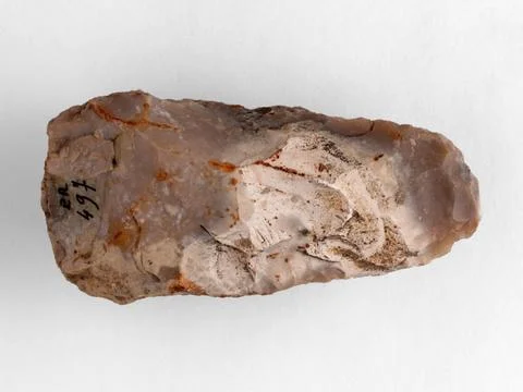 RECORD DATE NOT STATED  Polished ax. Neolithic flint. Paris, Carnavalet mu... Stock Photos
