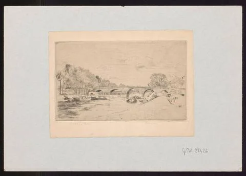 RECORD DATE NOT STATED  Pont Marie in Paris, Stan II; Pankiewicz, Jozef (1... Stock-Fotos