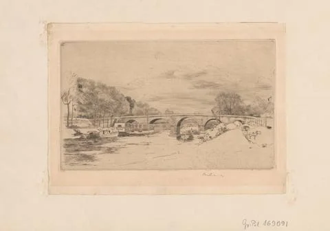 RECORD DATE NOT STATED  Pont Marie in Paris, Stan IV; Pankiewicz, Jozef (1... Stock-Fotos