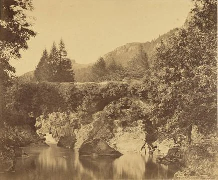 RECORD DATE NOT STATED Pool below Pont y Pari, Bettway Coed, Wales.. Roger... Stock Photos