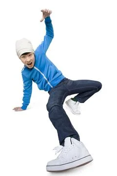 RECORD DATE NOT STATED Portrait of a Chinese man break dancing Beijing Chi... 스톡 사진