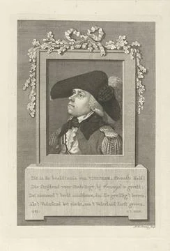 RECORD DATE NOT STATED  Portrait of Cornelis Govert Visscher, Pieter Hendr... 스톡 사진