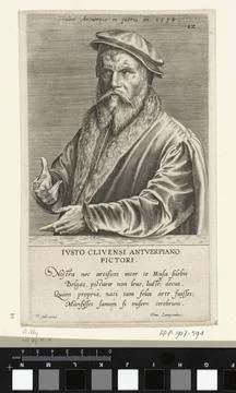 RECORD DATE NOT STATED  Portrait of the painter Joos van Cleve, Wierix (Re... Stock Photos